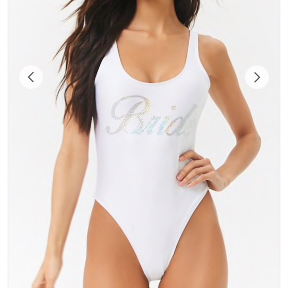 white bride one piece swimsuit